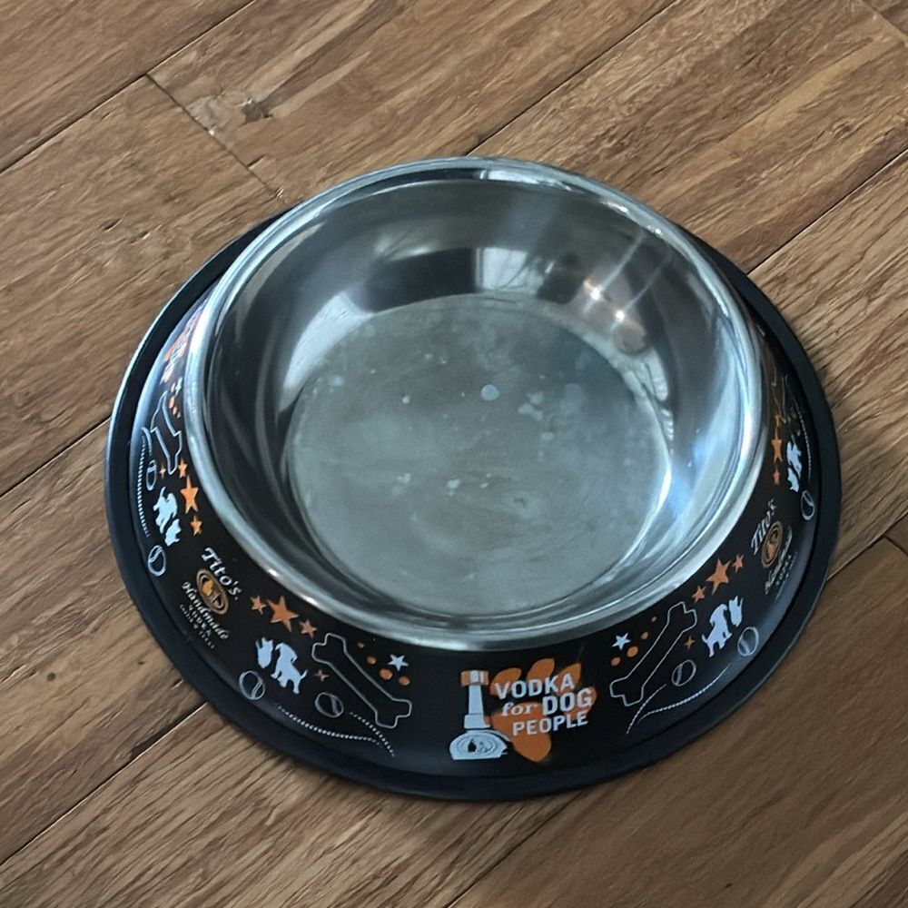 🐾 Tito’s Handmade Vodka “For Dog People” Stainless Steel Dog Bowl